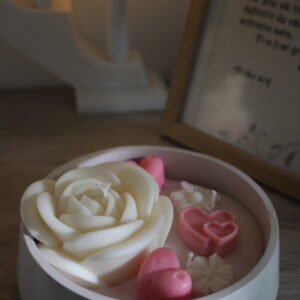 Lumanare Roses in vas ceramic