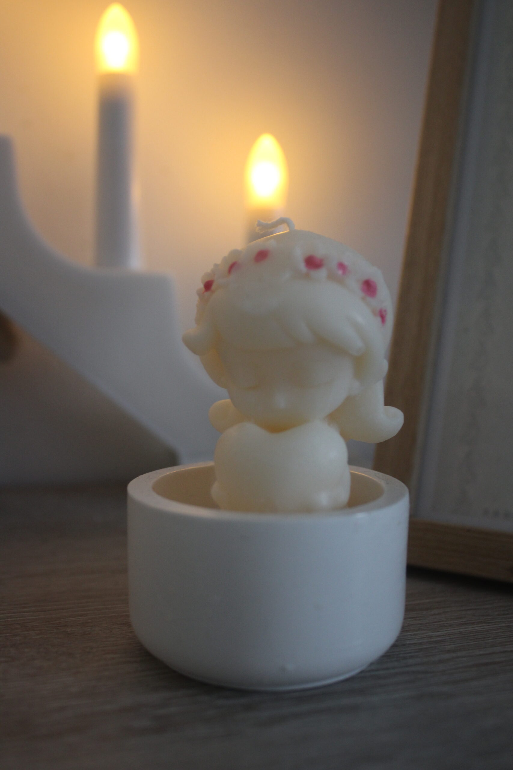 Lumanare Delia in recipient ceramic