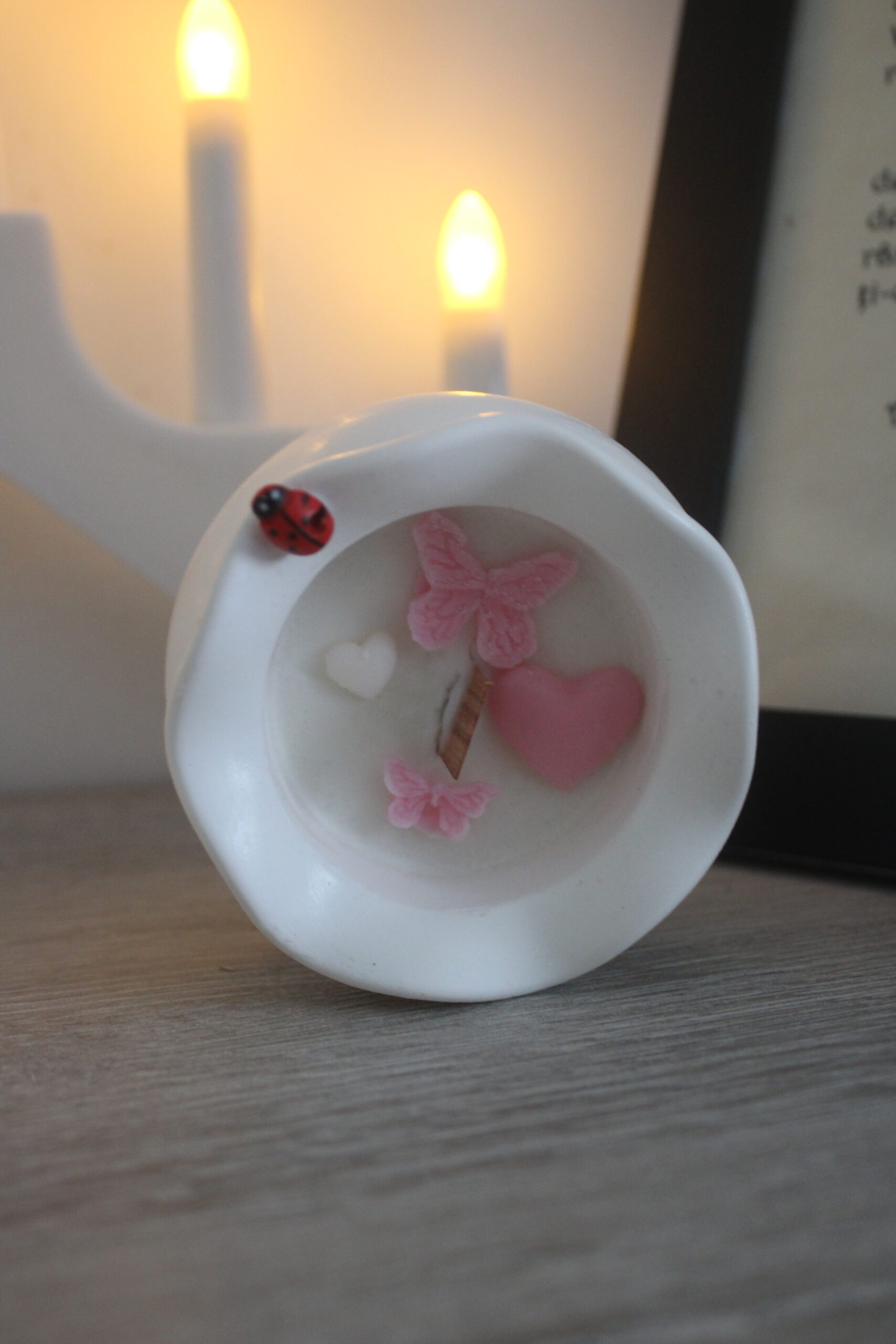 Lumanare cu suflet in recipient ceramic - imagine 2